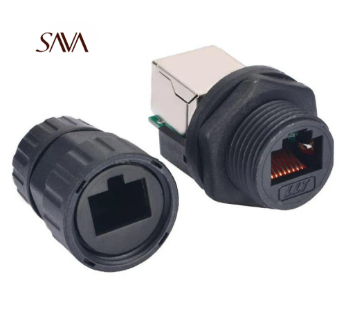  SV M19 IP67 IP68 M19 Panel Mount Waterproof RJ45 Connector