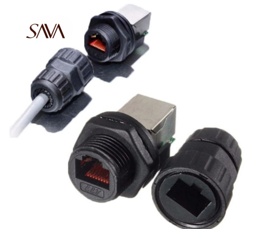  SV M19 IP67 IP68 M19 Panel Mount Waterproof RJ45 Connector