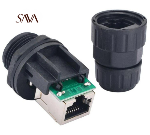  SV M19 IP67 IP68 M19 Panel Mount Waterproof RJ45 Connector