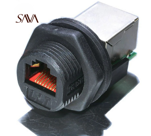  SV M19 IP67 IP68 M19 Panel Mount Waterproof RJ45 Connector